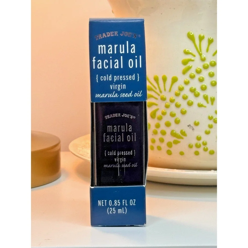 Trader Joe's Marula Facial Oil, Cold-Pressed Hydrating‎ Face Serum, 0.85 Fl. Oz.